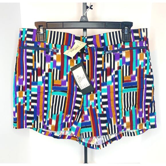 MISSONI rare funky color block printed men shorts  italian designer size XL NWT